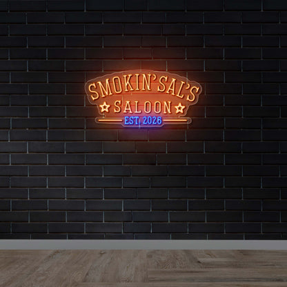SMOKIN' SAL'S SALOON - Premium Neon Artwork