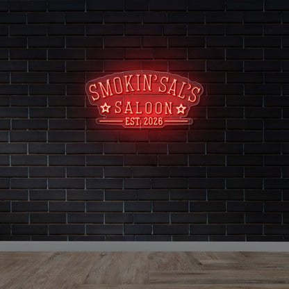 SMOKIN' SAL'S SALOON - Premium Neon Artwork
