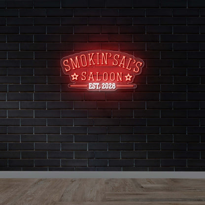 SMOKIN' SAL'S SALOON - Premium Neon Artwork