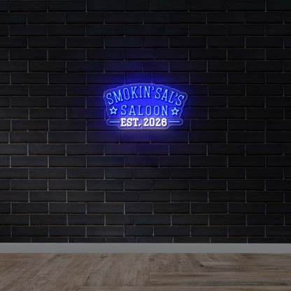 Smokin Sals Saloon Est 2026 - Premium Neon Artwork