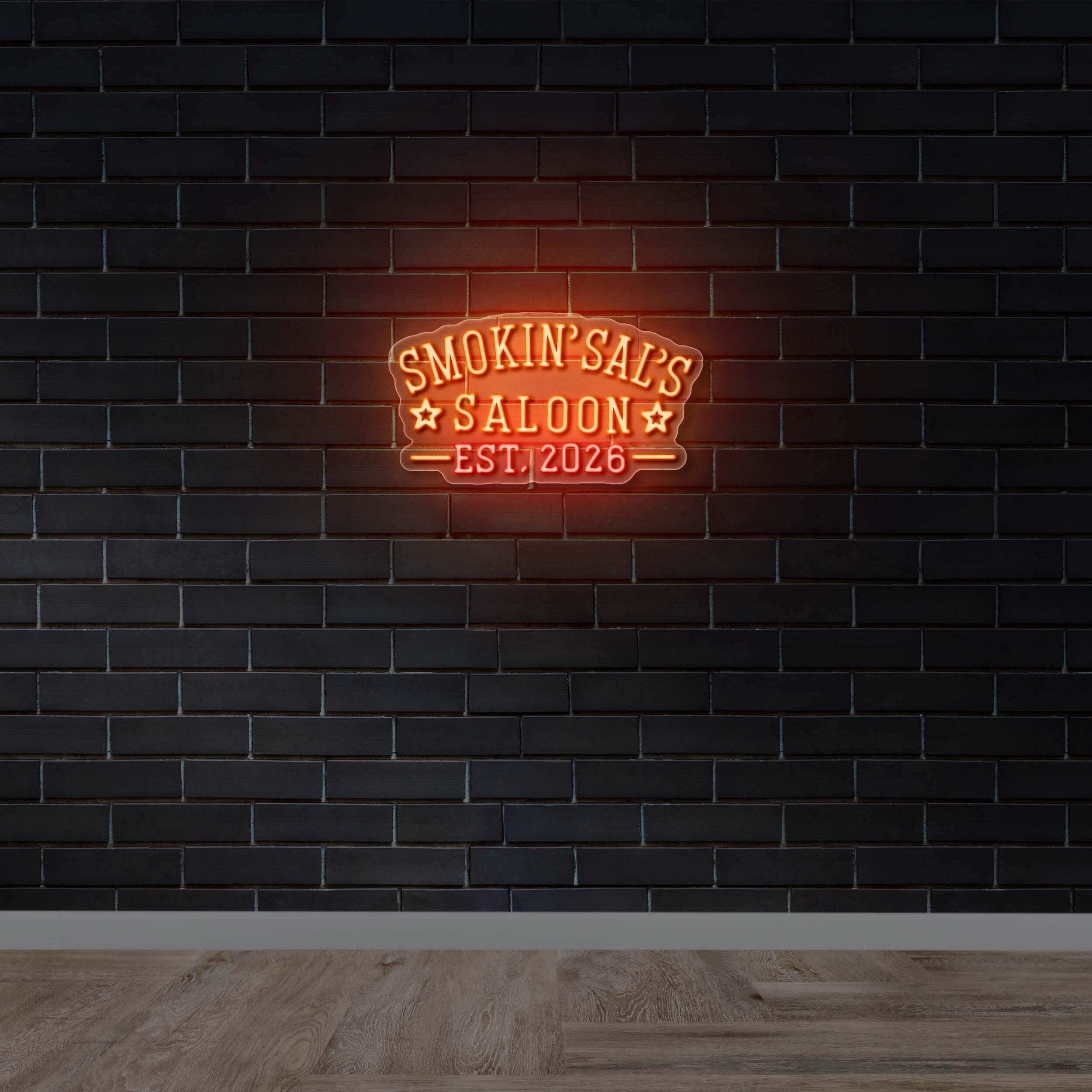 Smokin Sals Saloon Est 2026 - Premium Neon Artwork