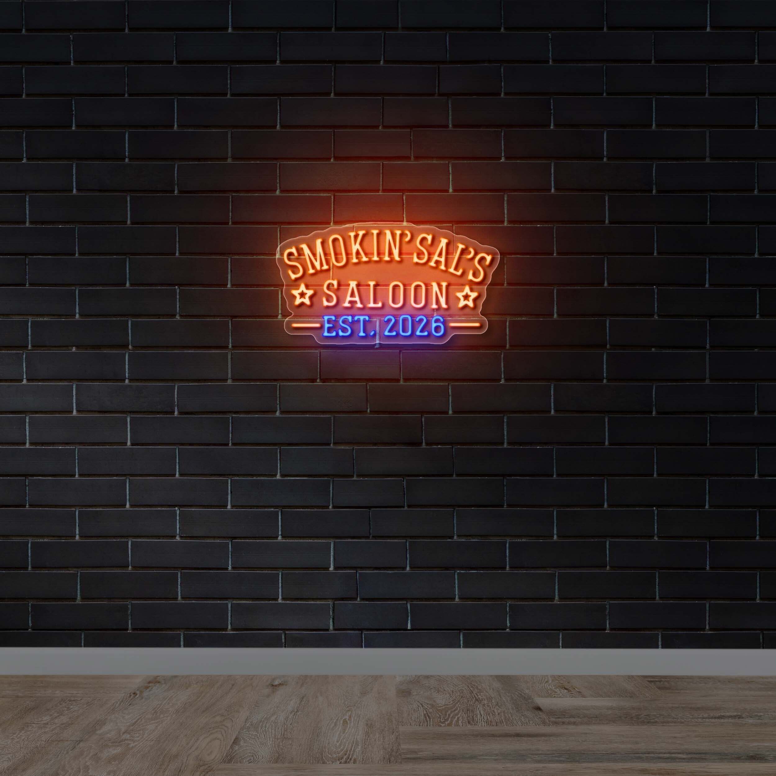 Smokin Sals Saloon Est 2026 - Premium Neon Artwork