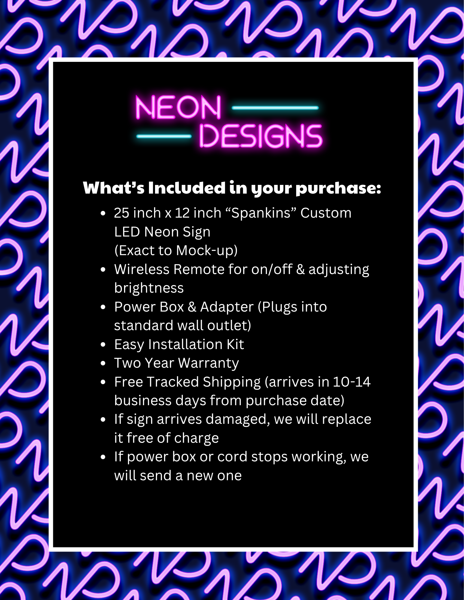 Spankins - Premium Neon Artwork