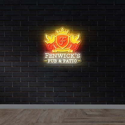 Fenwick's Pub Patio Crest - Premium Neon Artwork