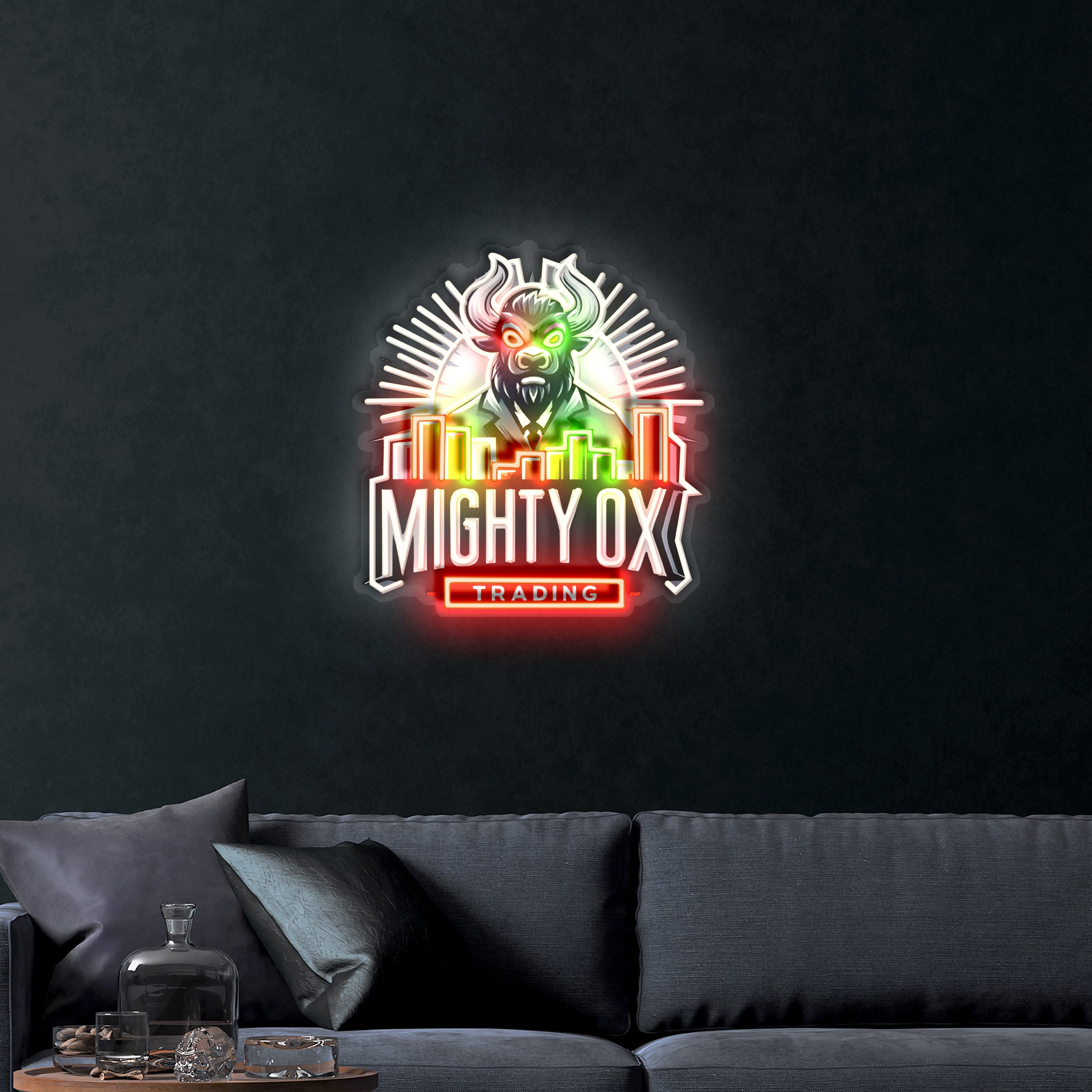 Mighty Ox Trading – Premium Neon Artwork