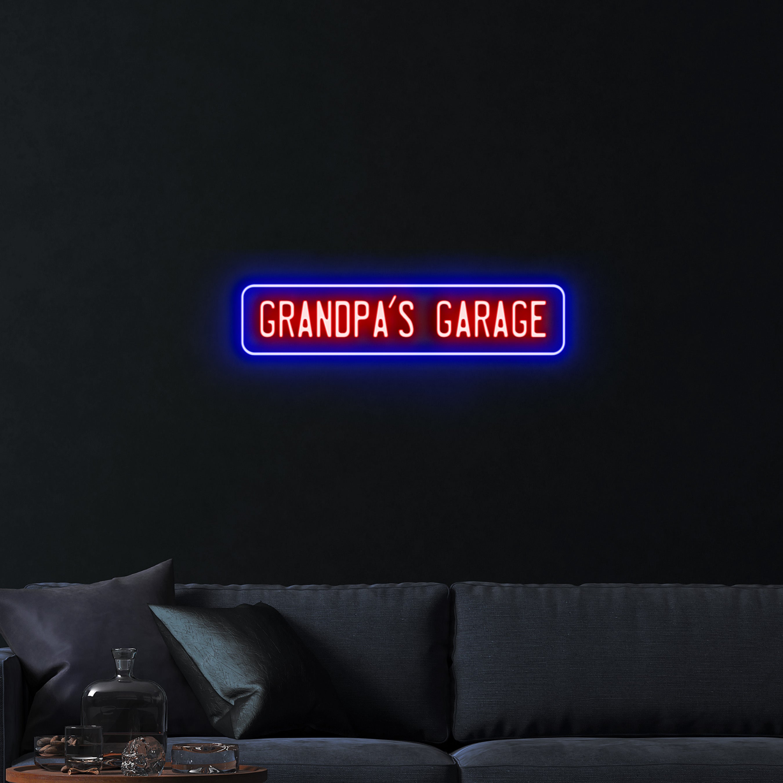 Grandpa's Garage – Premium Neon Artwork