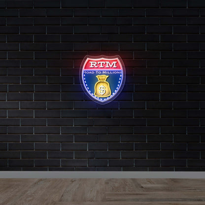 ROAD TO MILLIONS - Premium Neon Artwork