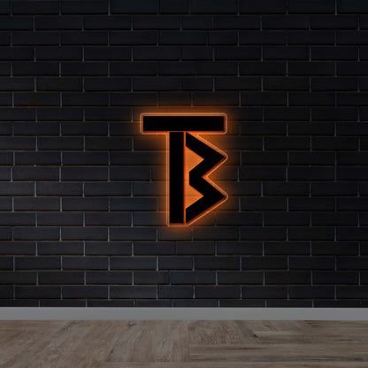 T with Arrow - Premium Neon Artwork