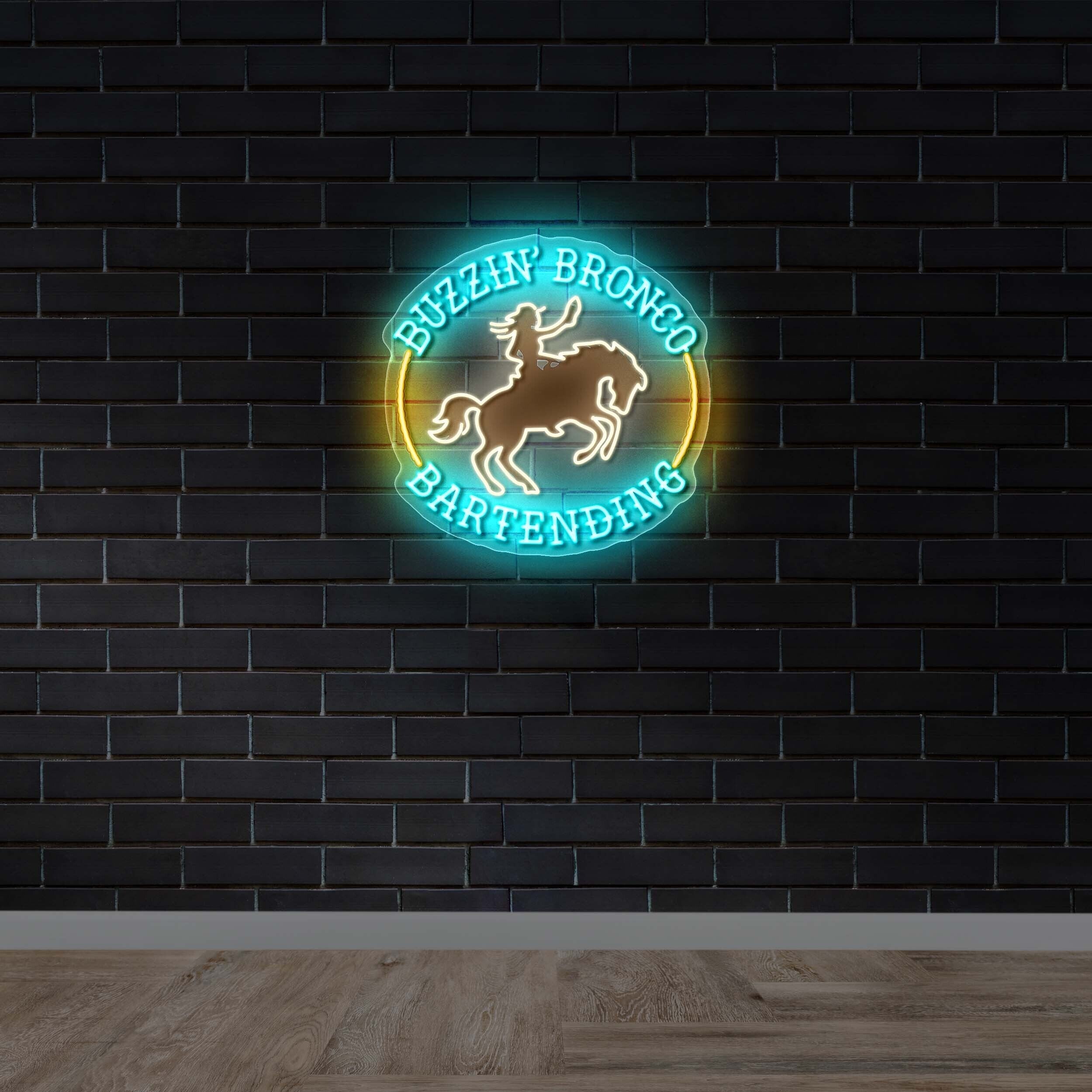 Buzzin Bronco - Premium Neon Artwork