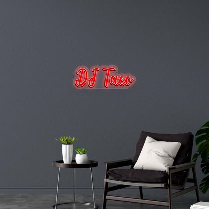 DJ Taco - Premium Neon Artwork