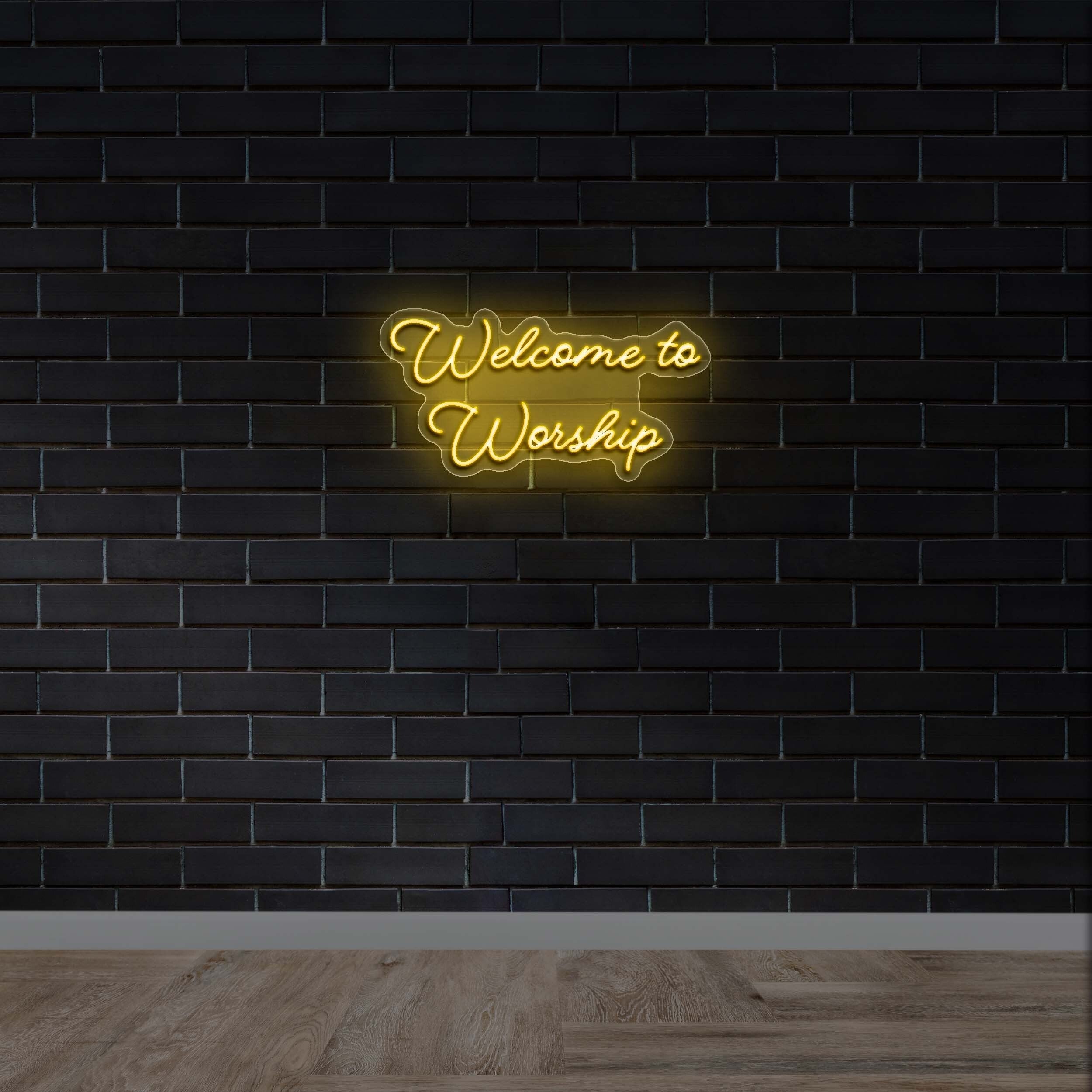 Welcome to Worship - Premium Neon Artwork