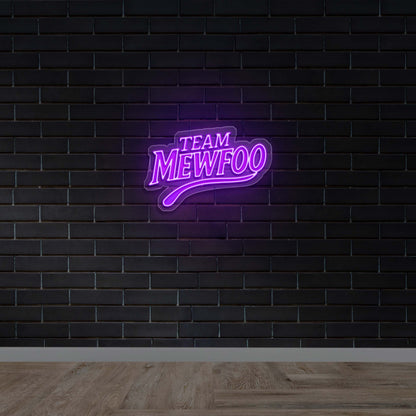 Team Mewfoo - Premium Neon Artwork