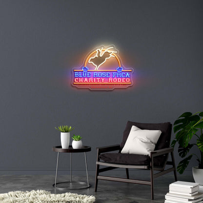 BLUE ROSE PRCA - Premium Neon Artwork