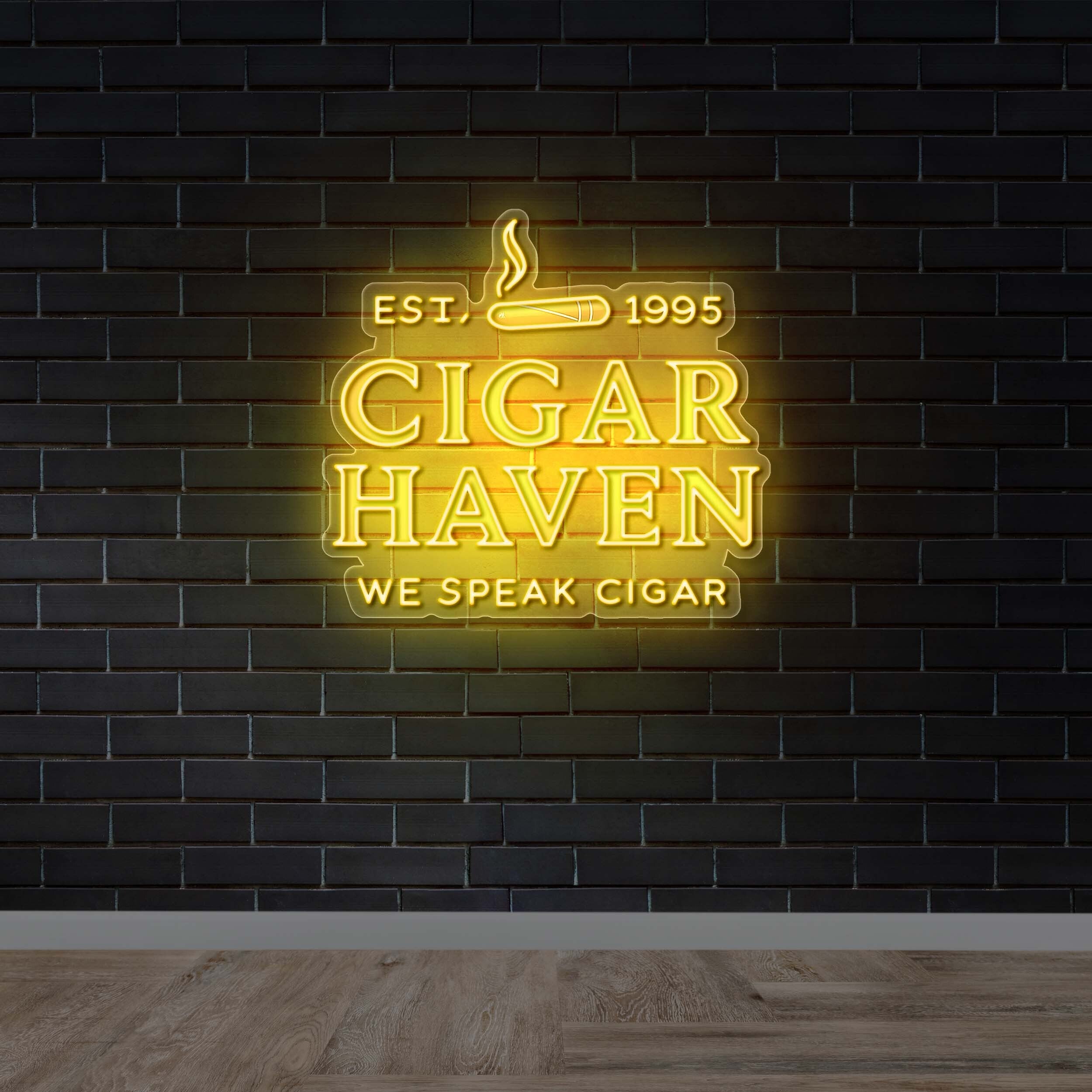 CIGAR HAVEN - Premium Neon Artwork