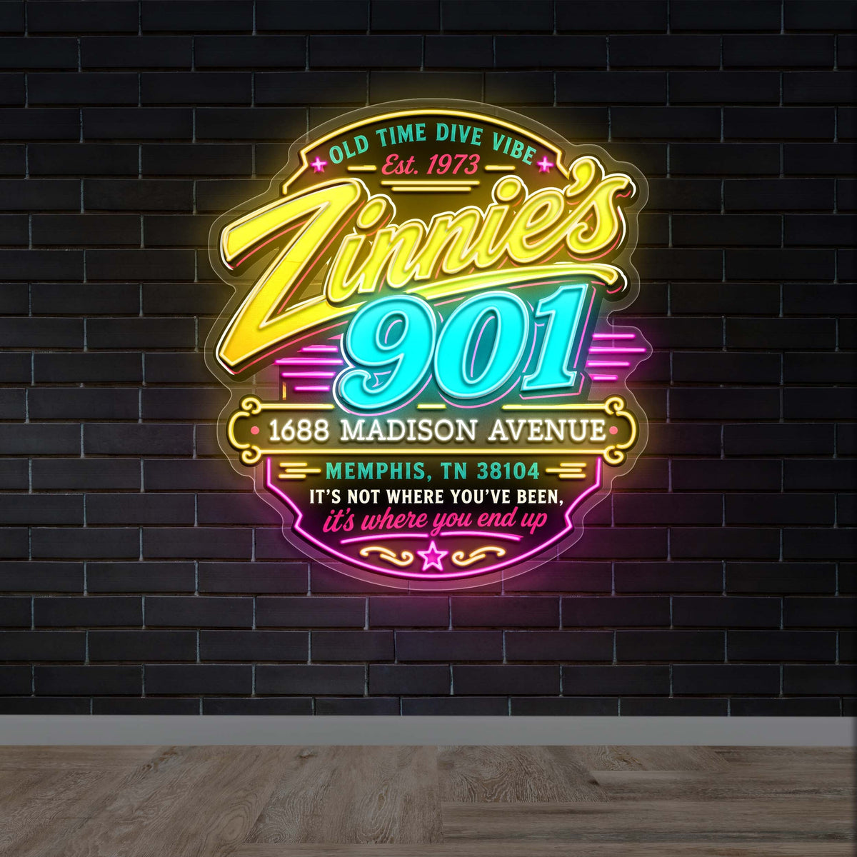 Zinnie’s 901 | 2nd Design - Premium Neon Artwork