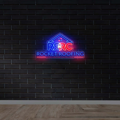 RRRC Rocket Roofing - Premium Neon Artwork