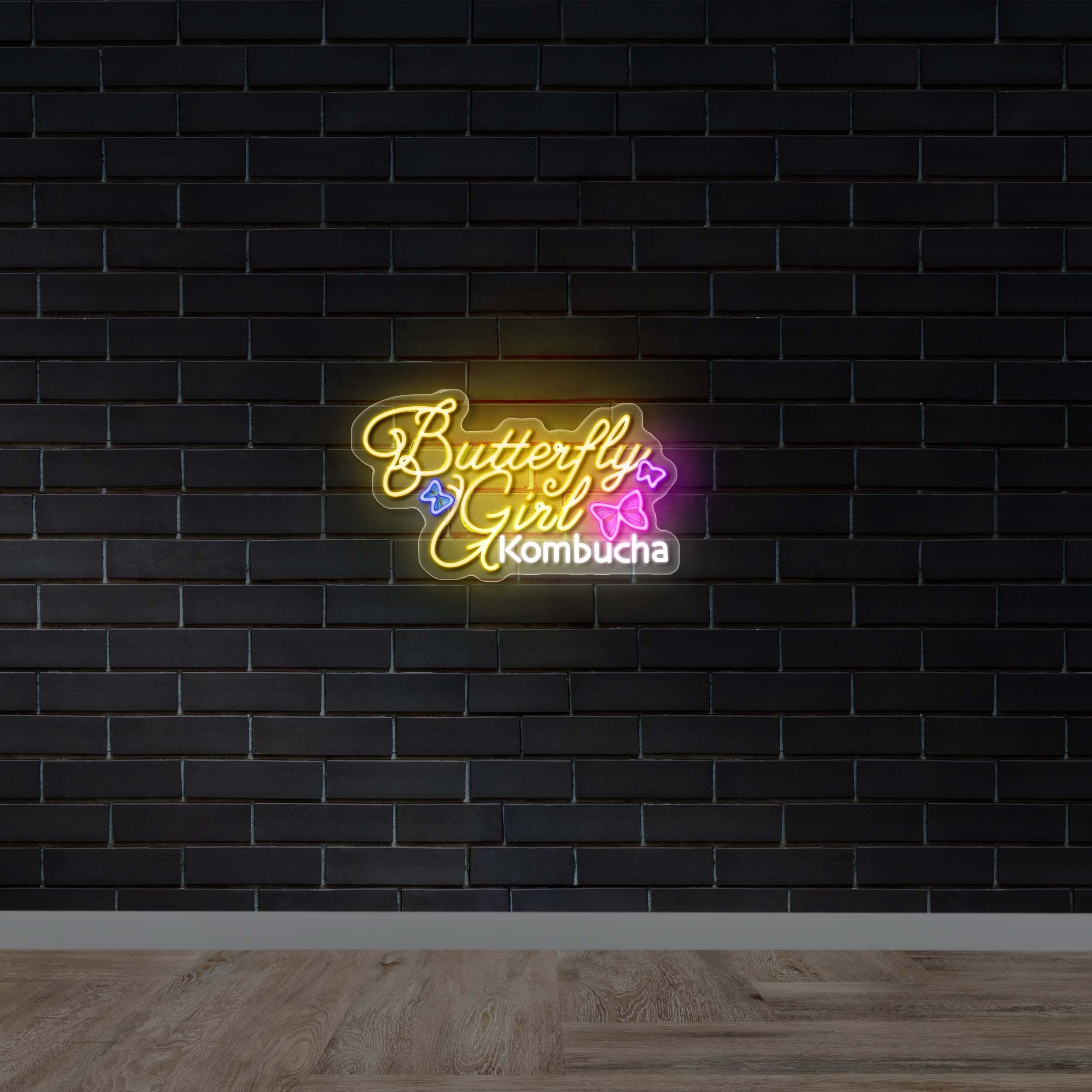 Butterfly Girl - Premium Neon Artwork