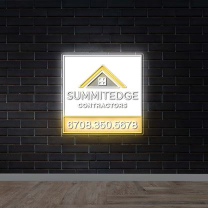 SummitEdge Contractors - Premium Neon Artwork