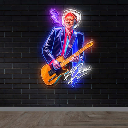 Keith Richards - Premium Neon Artwork