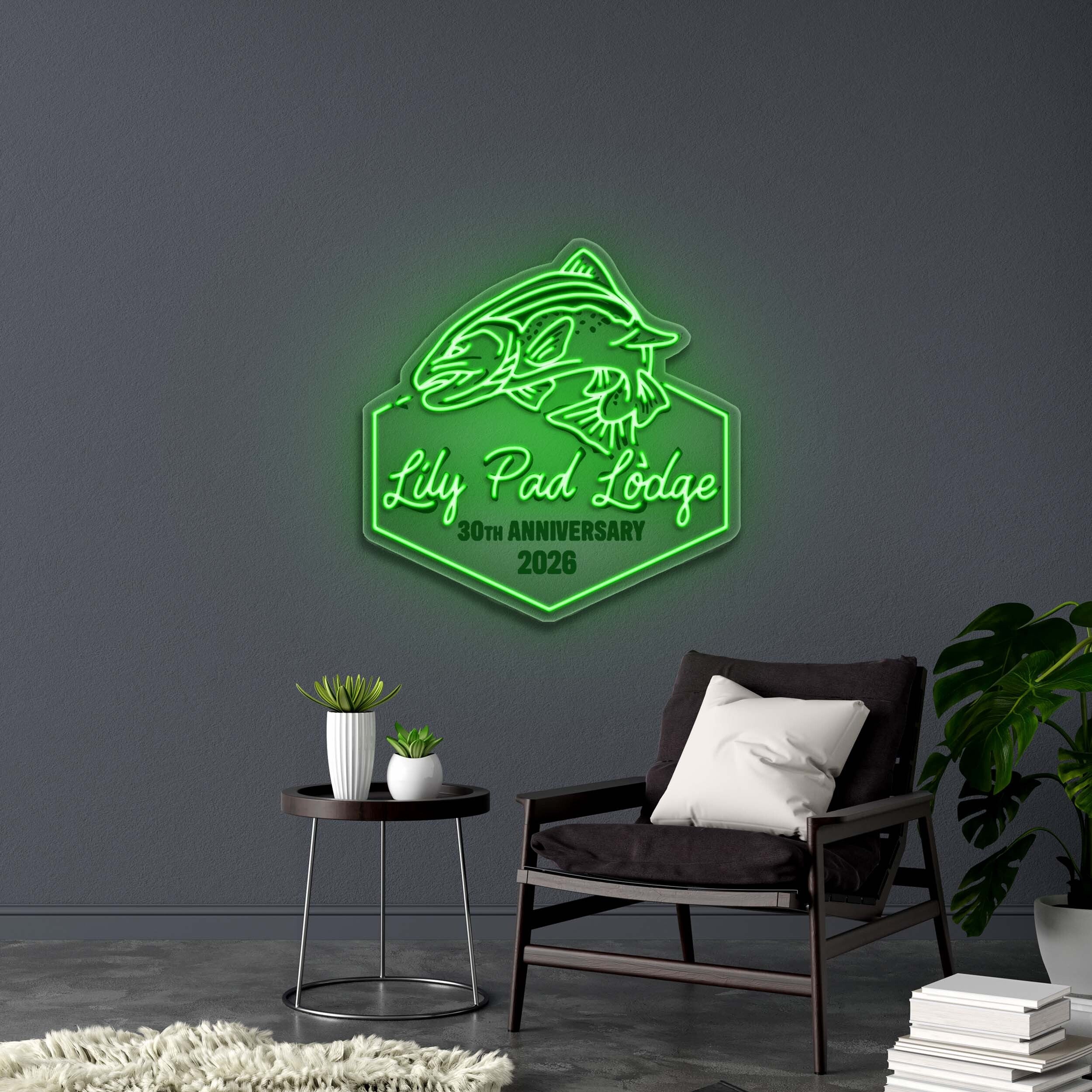 Lily Pad Lodge - Premium Neon Artwork