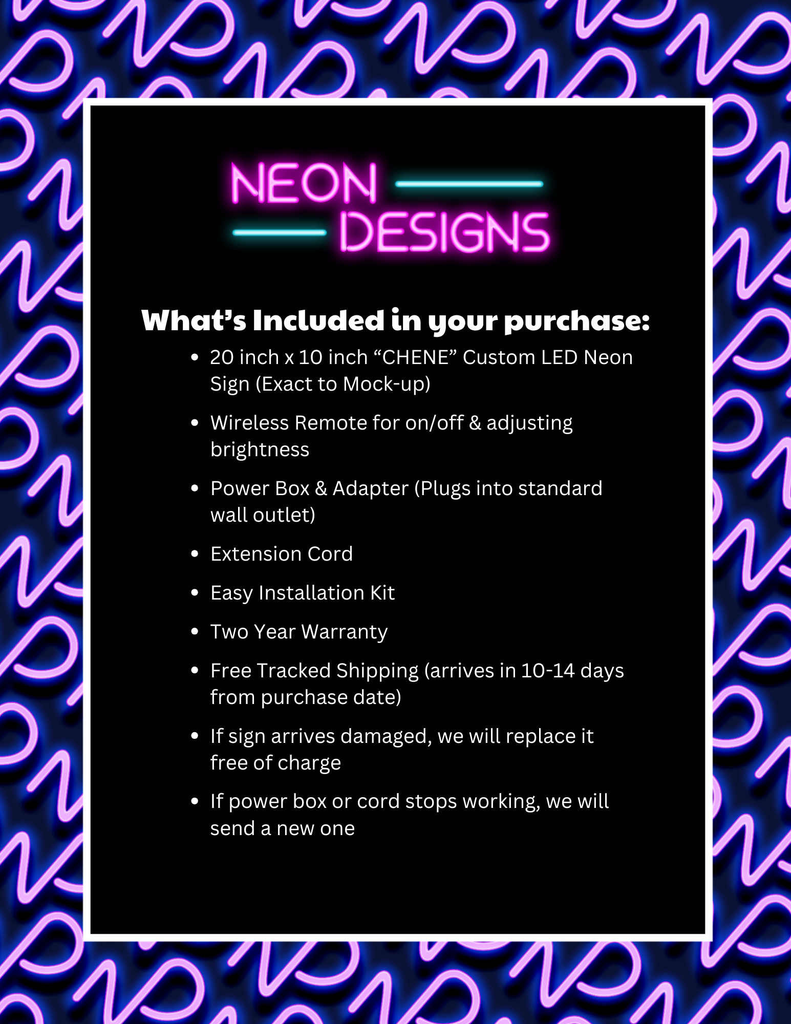 CHENE - Premium Neon Artwork