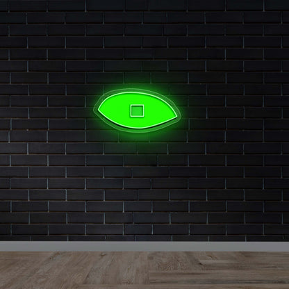 Green Eye Neon Sign Left - Premium Neon Artwork