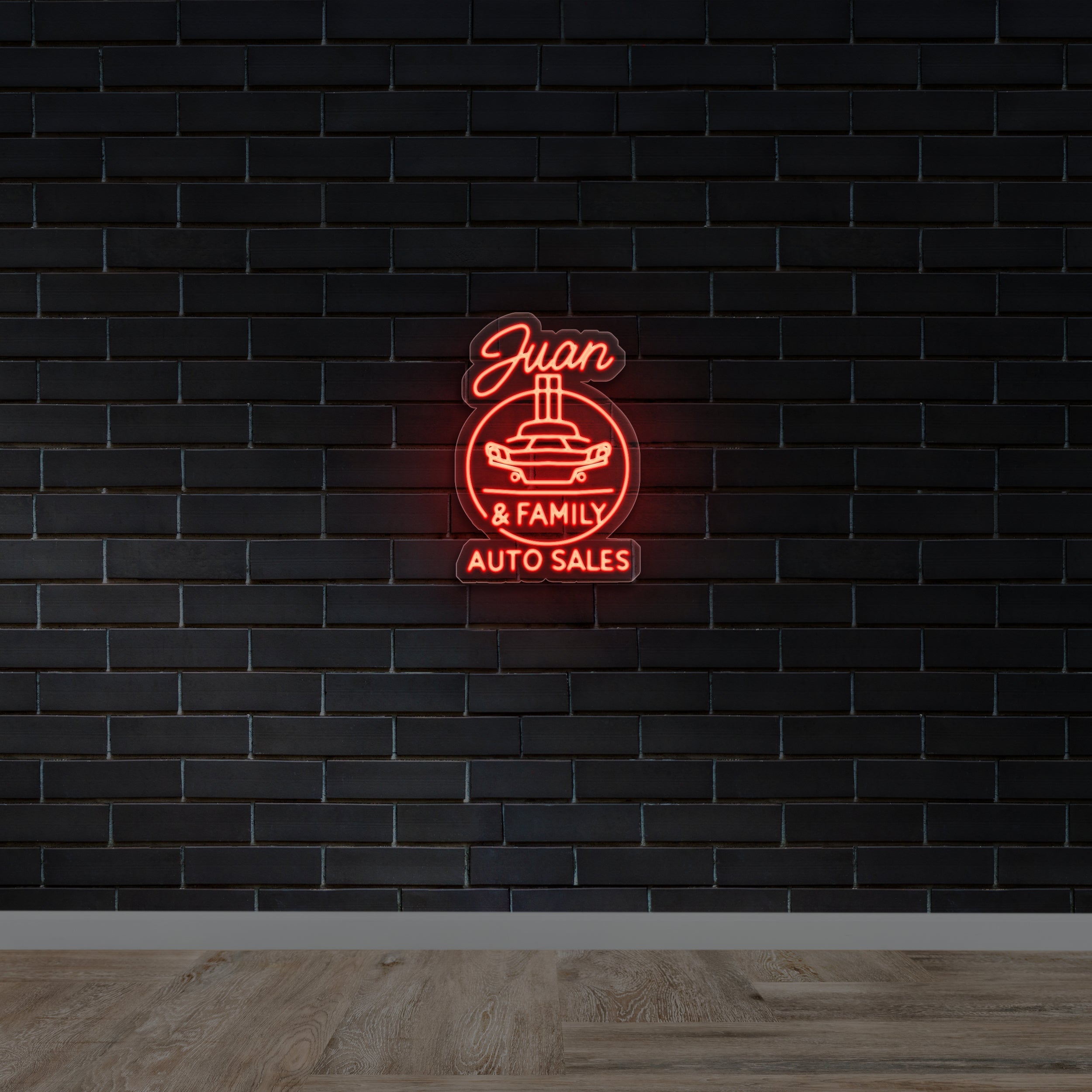 Juan & Family Auto Sales - Premium Neon Artwork