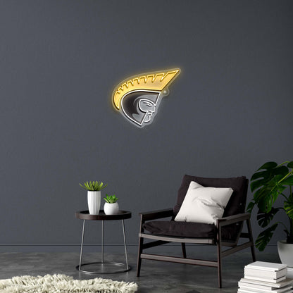 Trojan Head - Premium Neon Artwork