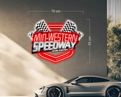 MIN-WESTERN SPEEDWAY - Premium Neon Artwork