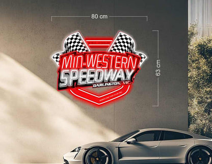 MIN-WESTERN SPEEDWAY - Premium Neon Artwork