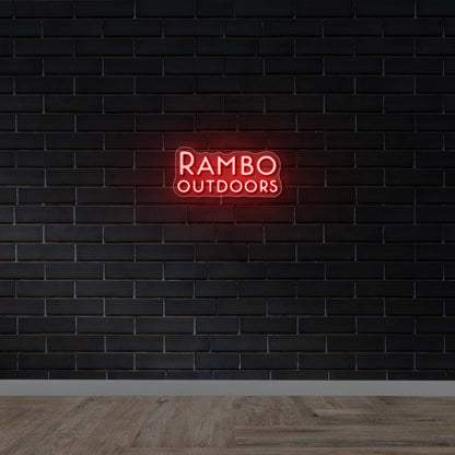 RAMBO OUTDOORS - Premium Neon Artwork