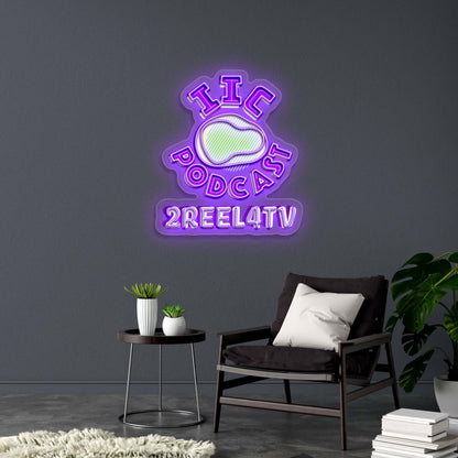 IIC Podcast 2REEL4TV - Premium Neon Artwork