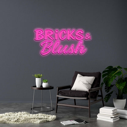 BRICKS & Blush - Premium Neon Artwork