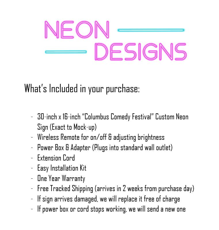 Columbus Comedy Festival - Premium Neon Artwork