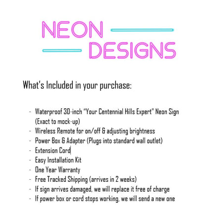 Your Centennial Hills Expert - Premium Neon Artwork