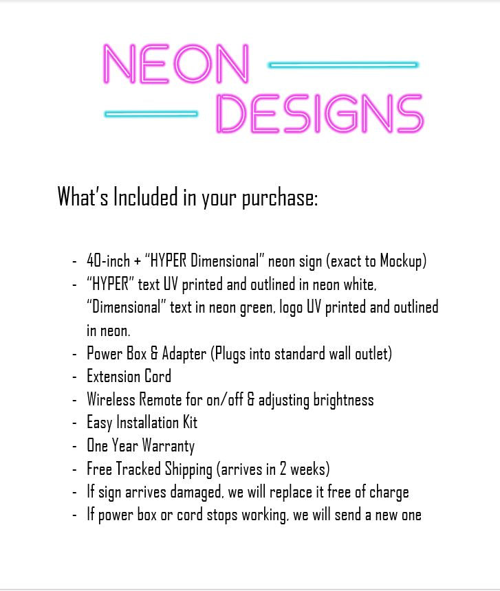 HYPER Dimensional - Premium Neon Artwork