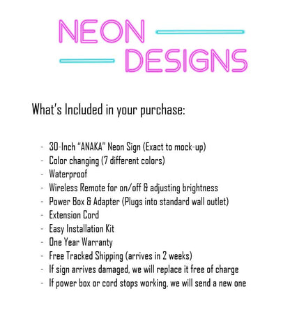 ANAKA - Premium Neon Artwork
