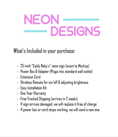 Caidy Baby's - Premium Neon Artwork