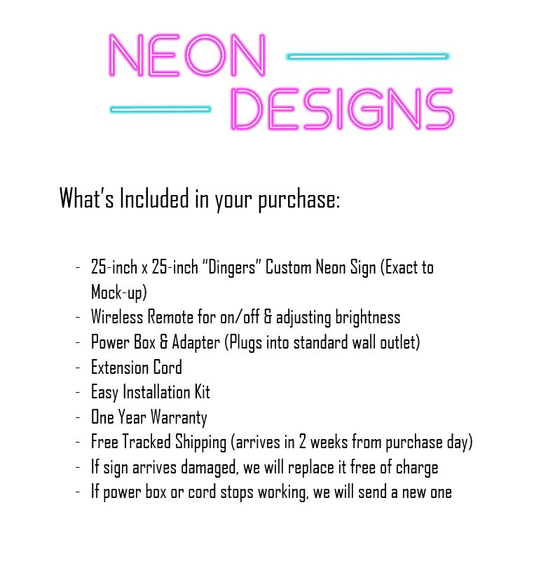 Dingers - Premium Neon Artwork