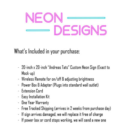 Andreas Tats - Premium Neon Artwork