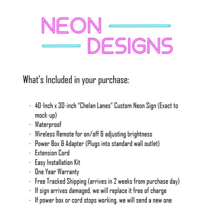 Chelan Lanes - Premium Neon Artwork