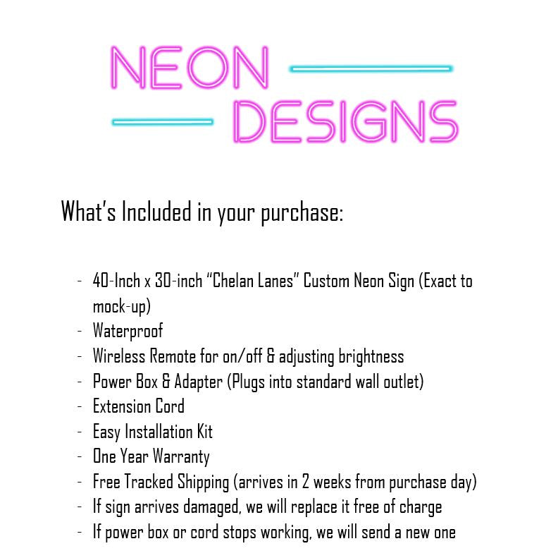 Chelan Lanes - Premium Neon Artwork