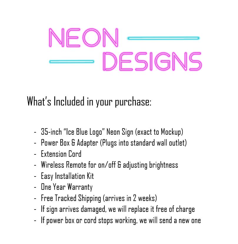 Ice Blue Logo - Premium Neon Artwork