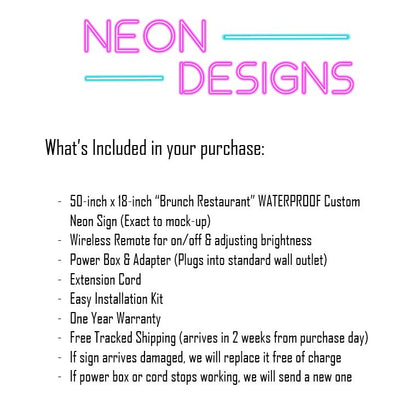 Brunch Restaurant - Premium Neon Artwork