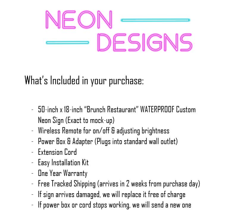 Brunch Restaurant - Premium Neon Artwork