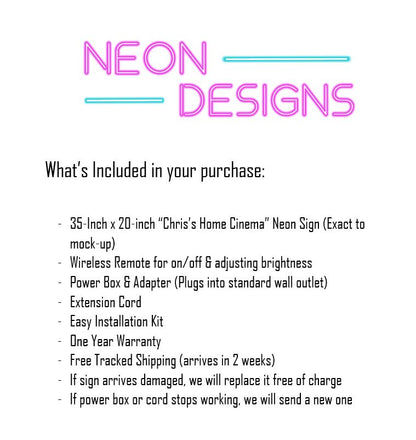 Chris's Home Cinema - Premium Neon Artwork