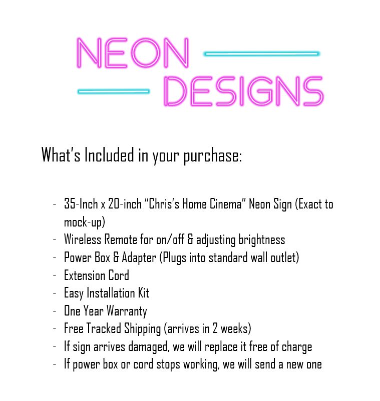 Chris's Home Cinema - Premium Neon Artwork