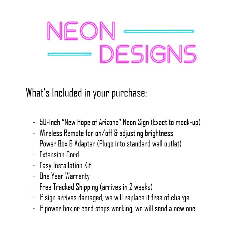 New Hope of Arizona - Premium Neon Artwork