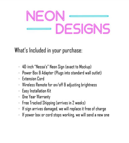 Nessa's - Premium Neon Artwork
