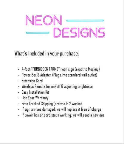 FORBIDDEN FARMS - Premium Neon Artwork